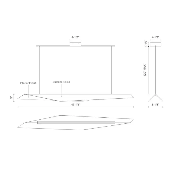 Taro 48" Linear Pendant - Image 4