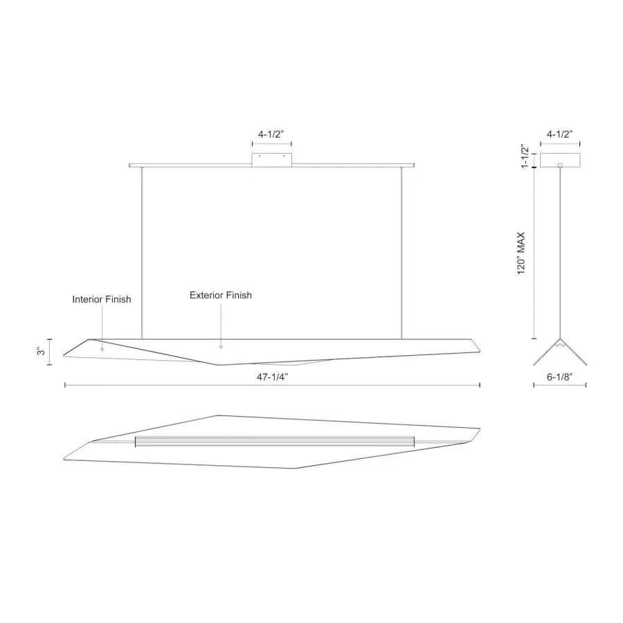 Taro 48" Linear Pendant - Image 4