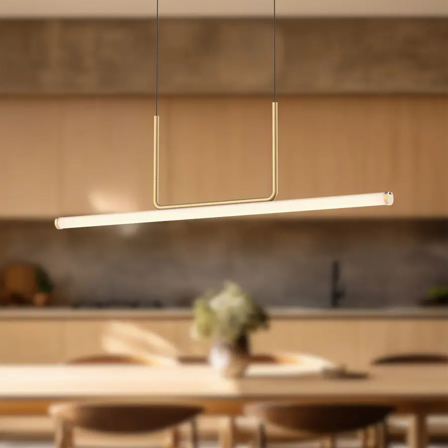 Vesper 48-Inch Linear Pendant in Brushed Gold - Image 3