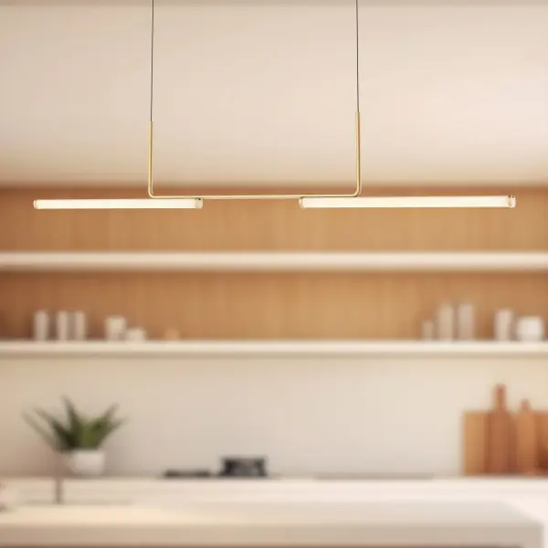 Vesper 73-Inch Linear Pendant in Brushed Gold - Image 4