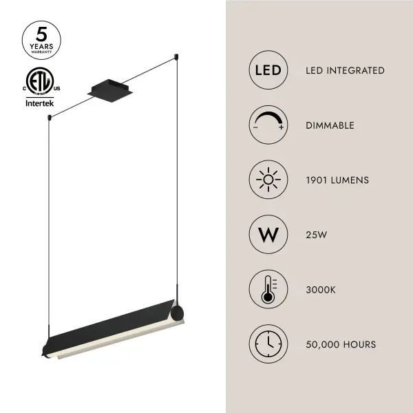 Phoenix 36-Inch Linear Pendant - Image 7