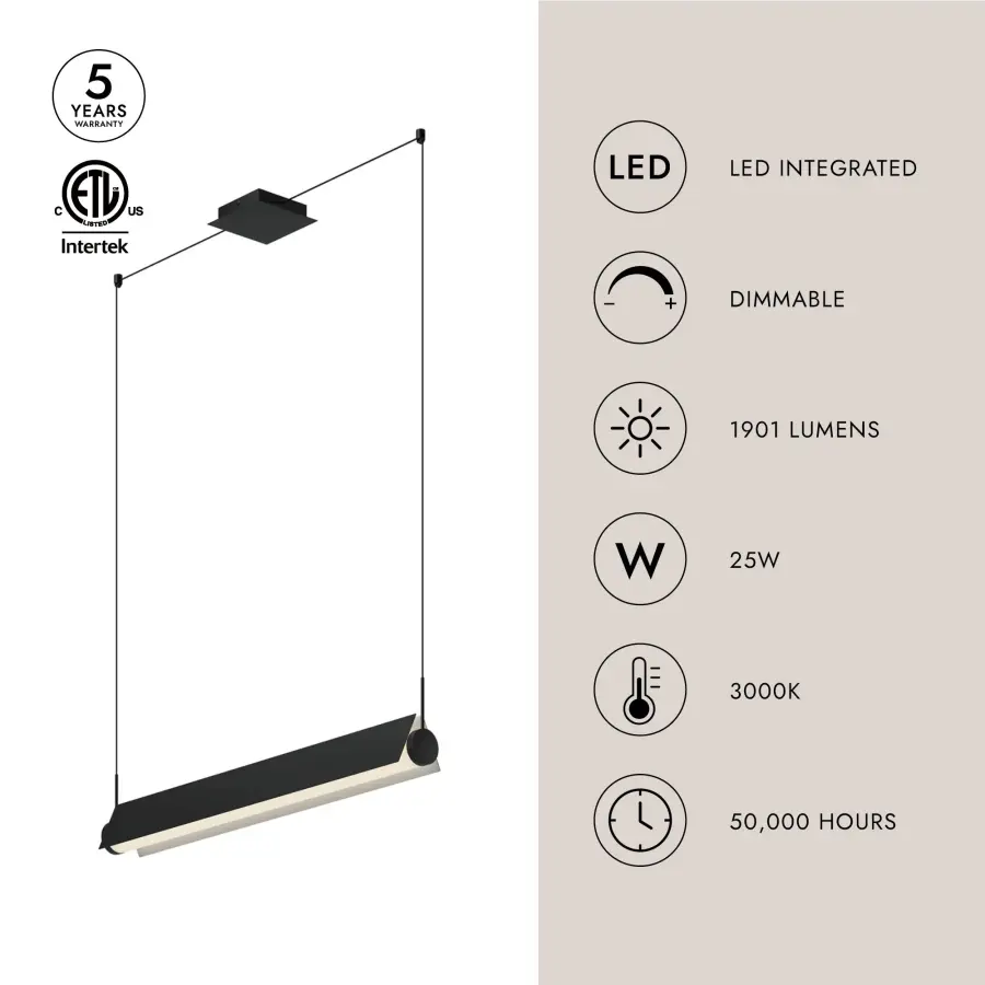 Phoenix 36-Inch Linear Pendant - Image 7