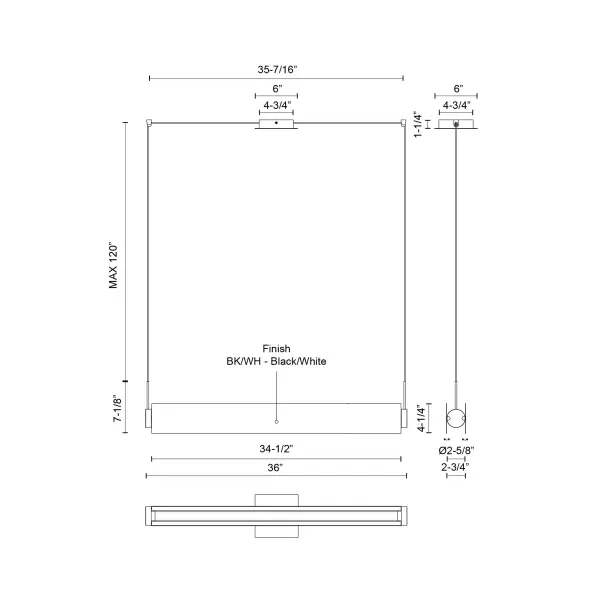 Phoenix 36-Inch Linear Pendant - Image 10