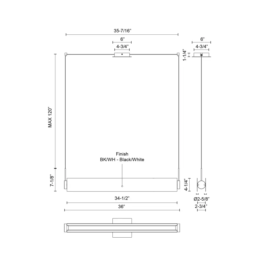 Phoenix 36-Inch Linear Pendant - Image 10