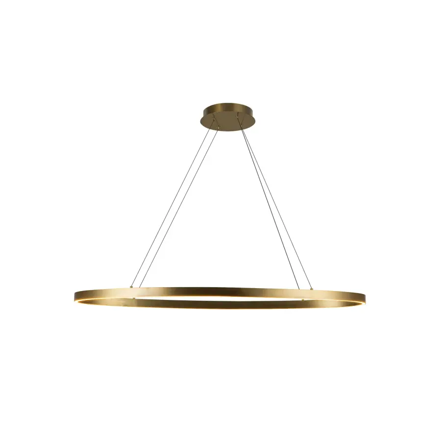Ovale 40-Inch Linear Pendant in Brushed Gold - Image 14