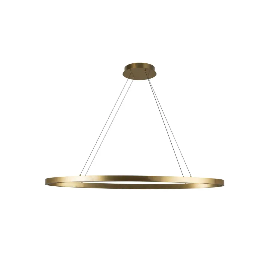 Ovale 40-Inch Linear Pendant in Brushed Gold - Image 16