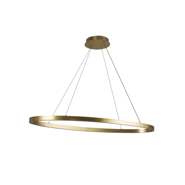 Ovale 40-Inch Linear Pendant in Brushed Gold - Image 17