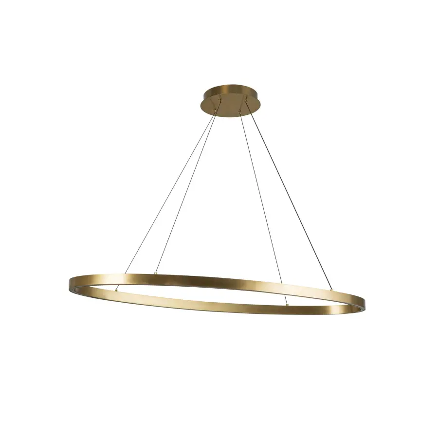Ovale 40-Inch Linear Pendant in Brushed Gold - Image 17