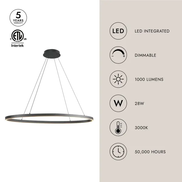 Ovale 40-Inch Linear Pendant in Brushed Gold - Image 21