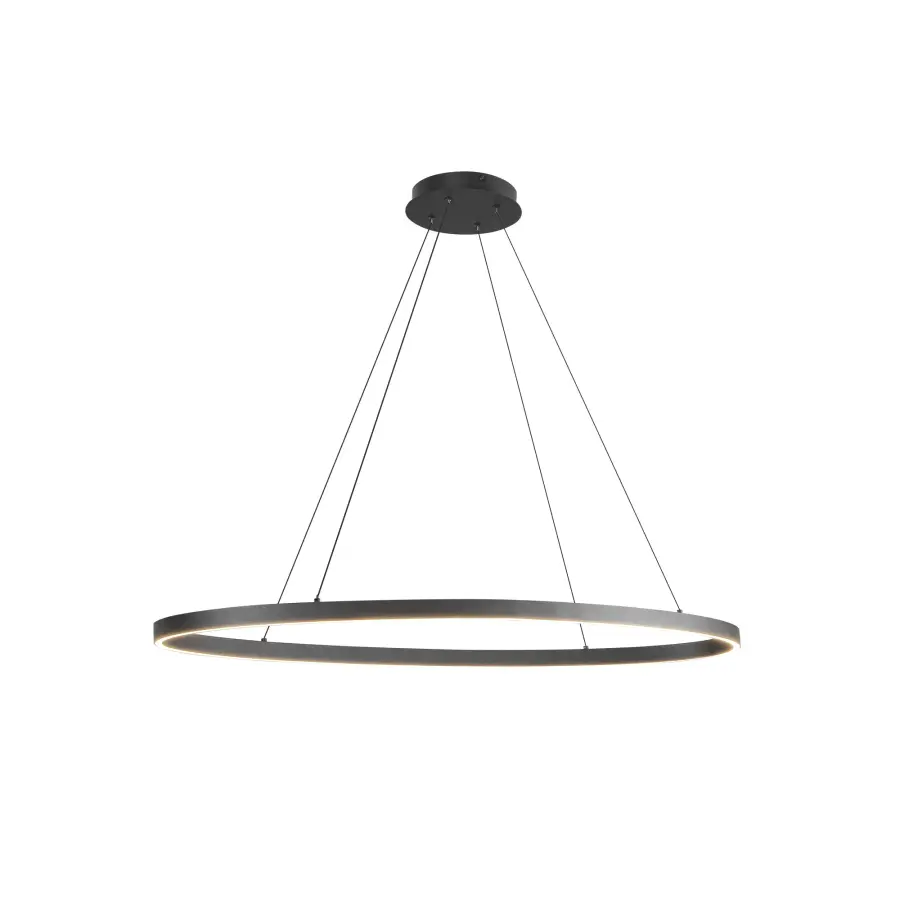 Ovale 40-Inch Linear Pendant in Brushed Gold - Image 9
