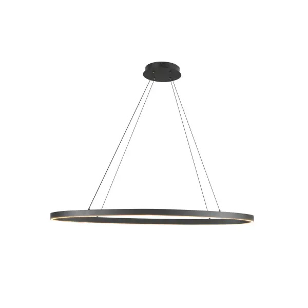 Ovale 40-Inch Linear Pendant in Brushed Gold - Image 10