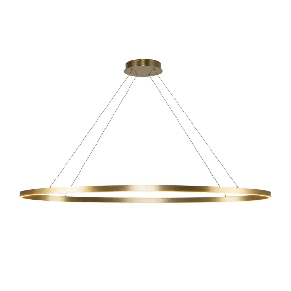 Ovale 53-Inch Linear Pendant in Brushed Gold - Image 1