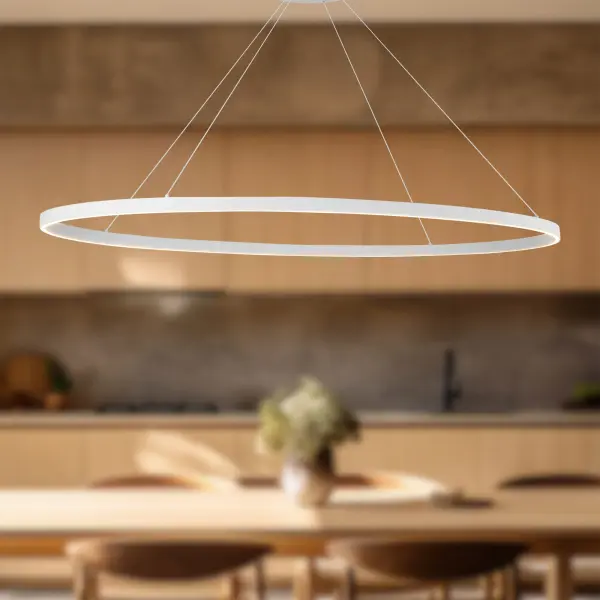 Ovale 53-Inch Linear Pendant in Brushed Gold - Image 4
