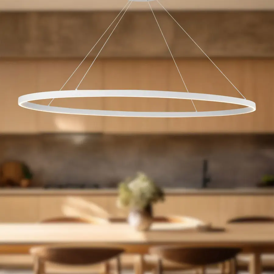 Ovale 53-Inch Linear Pendant in Brushed Gold - Image 4