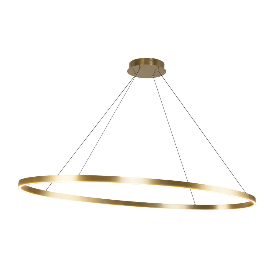 Ovale 53-Inch Linear Pendant in Brushed Gold - Image 6