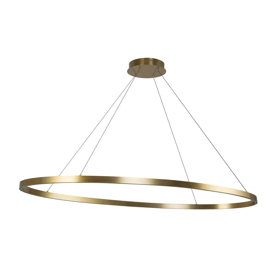 Ovale 53-Inch Linear Pendant in Brushed Gold - Image 8