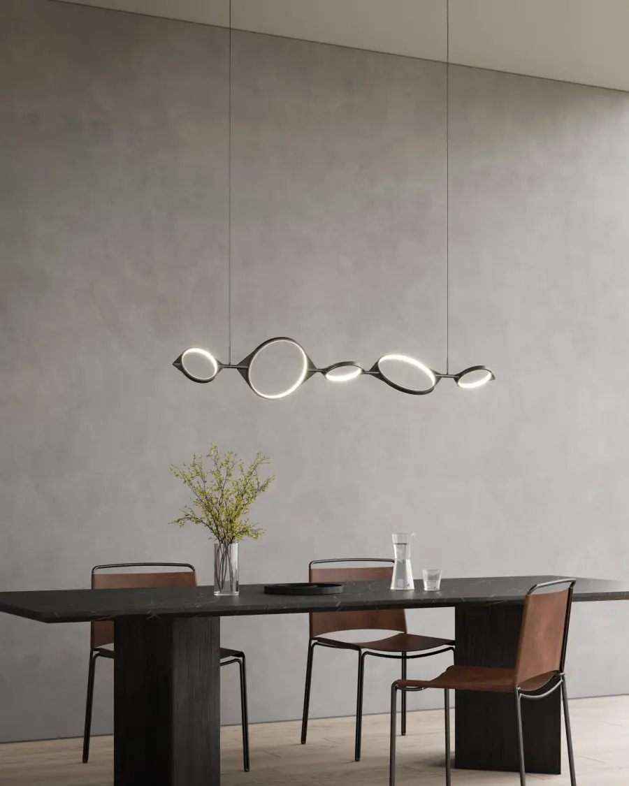 Serif 57-Inch Linear Pendant in Matte Black - Image 2