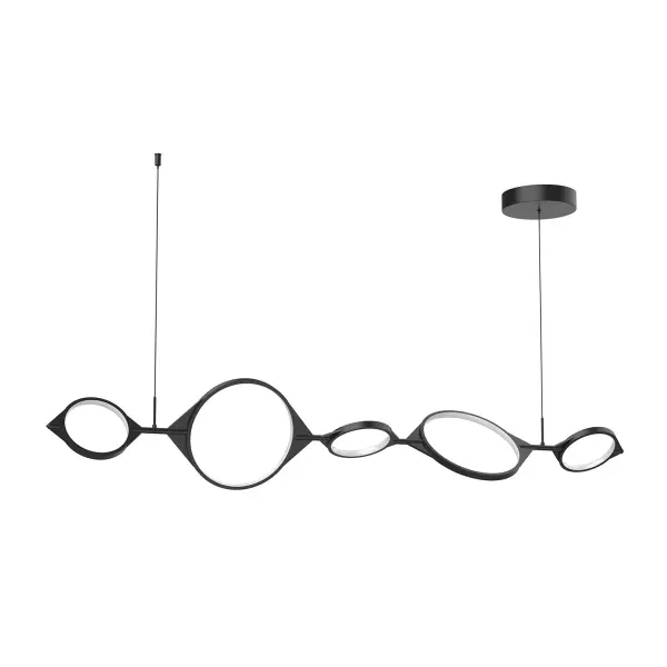 Serif 57-Inch Linear Pendant in Matte Black - Image 6