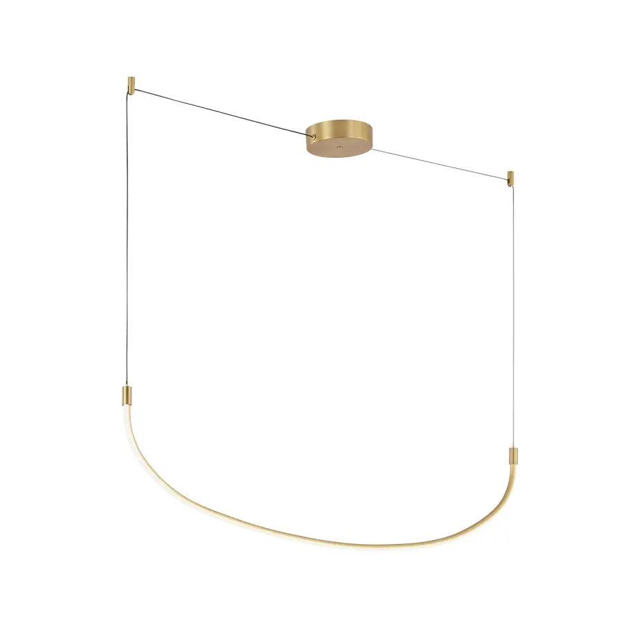 Talis 36-Inch Linear Pendant in Brushed Gold - Image 5