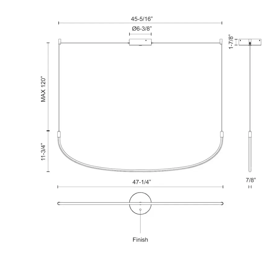 Talis 48-Inch Linear Pendant in Brushed Gold - Image 13