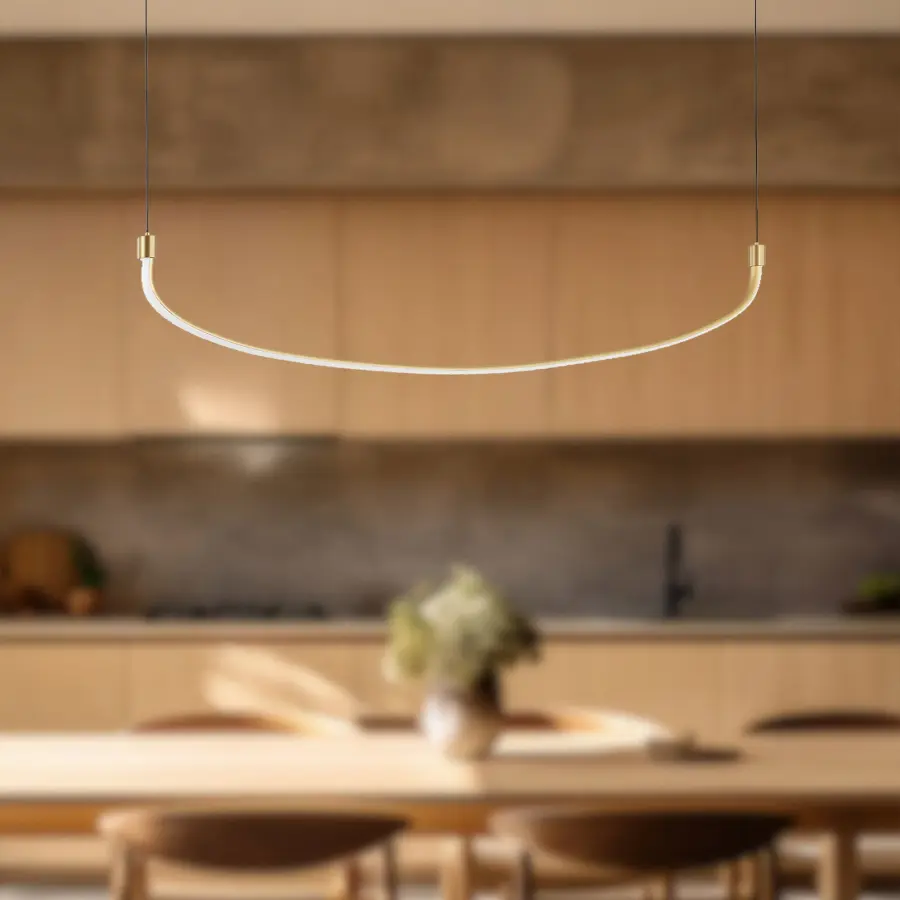 Talis 48-Inch Linear Pendant in Brushed Gold - Image 6