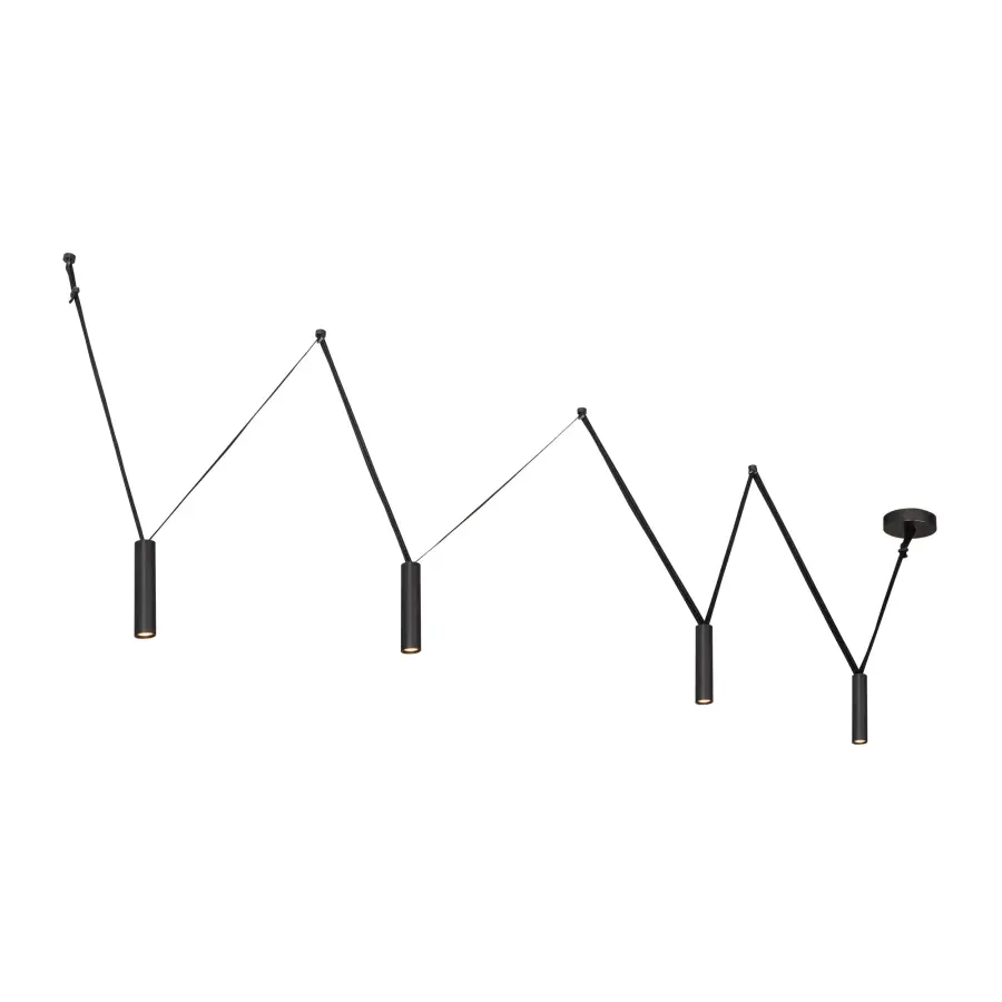 Mason 4-Light Linear Pendant with Metal Strap Detail - Image 11