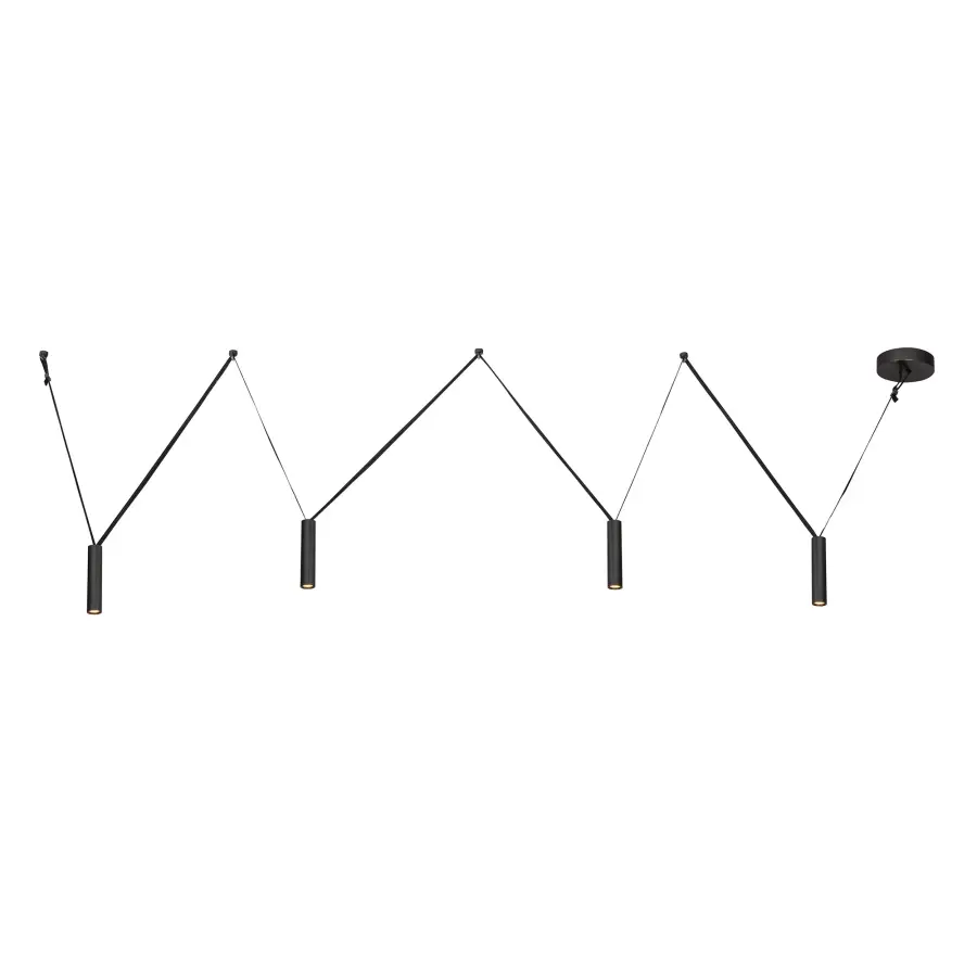 Mason 4-Light Linear Pendant with Metal Strap Detail - Image 12