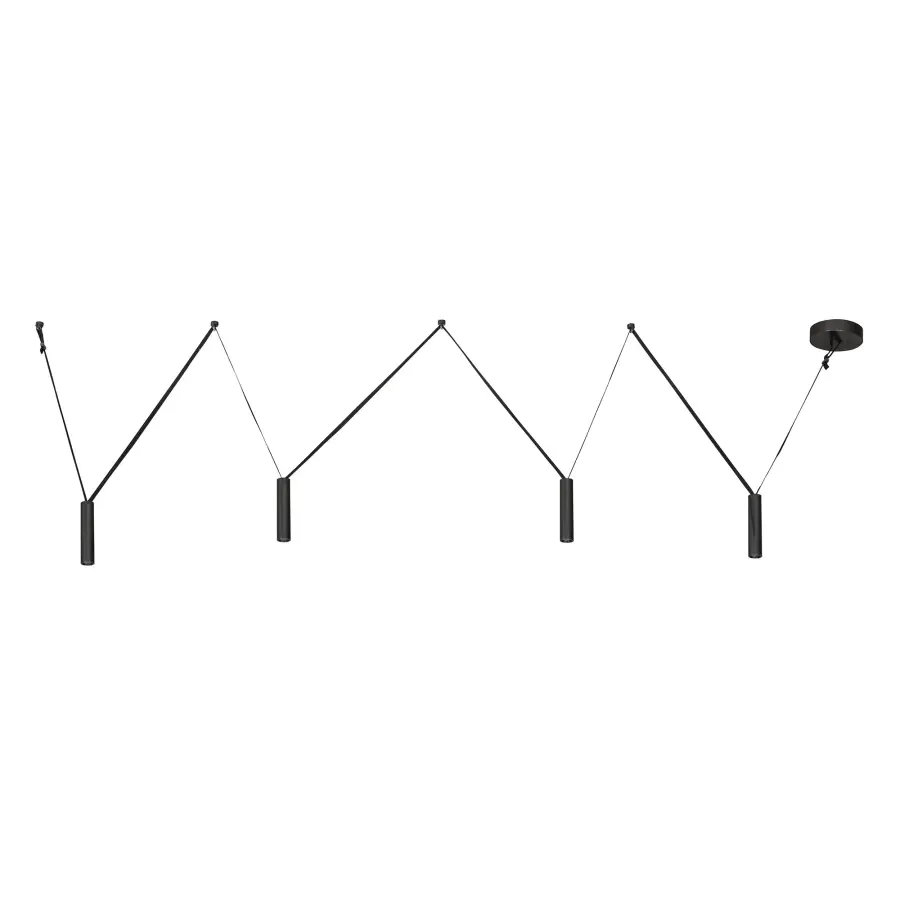 Mason 4-Light Linear Pendant with Metal Strap Detail - Image 13