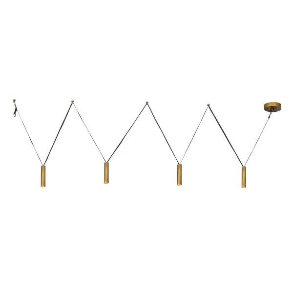 Mason 4-Light Linear Pendant with Metal Strap Detail - Image 3
