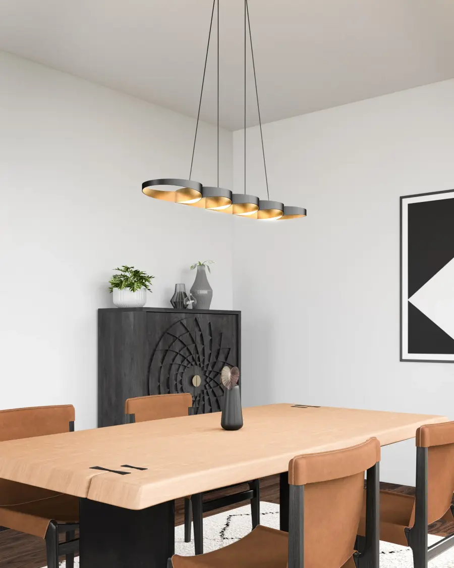 Maestro 38-Inch Linear Pendant in Matte Black - Image 3
