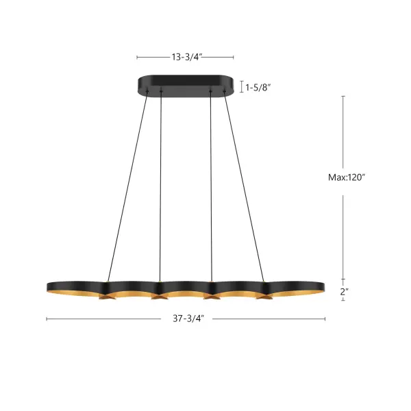 Maestro 38-Inch Linear Pendant in Matte Black - Image 27