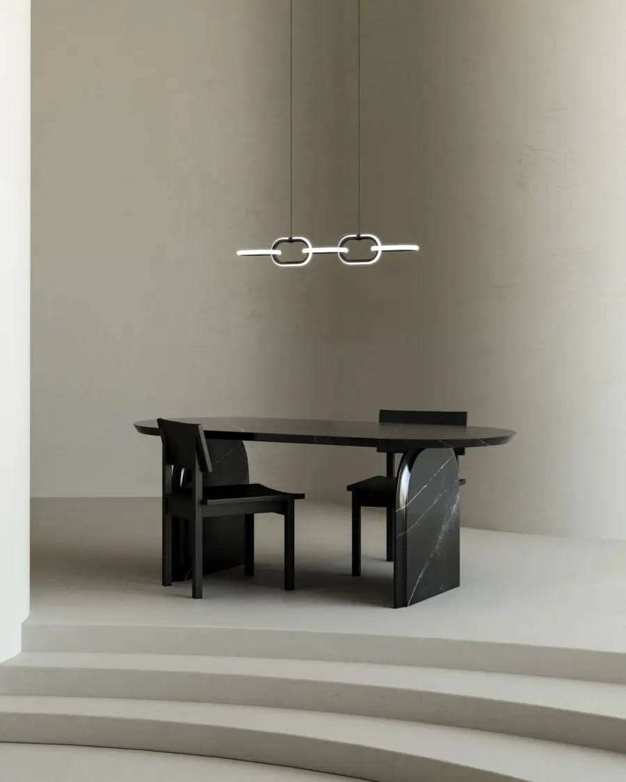 Airen 36" Linear Pendant in Matte Black - Image 2