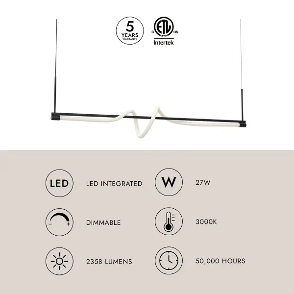 Cursive 54-Inch Linear Pendant - Image 13
