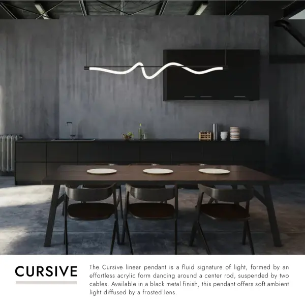 Cursive 54-Inch Linear Pendant - Image 14