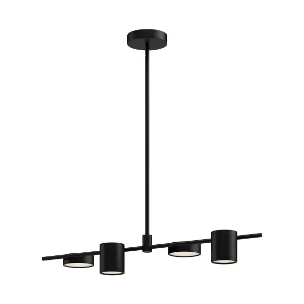 Jayden 40-Inch Linear Pendant in Matte Black with Brushed Gold - Image 7