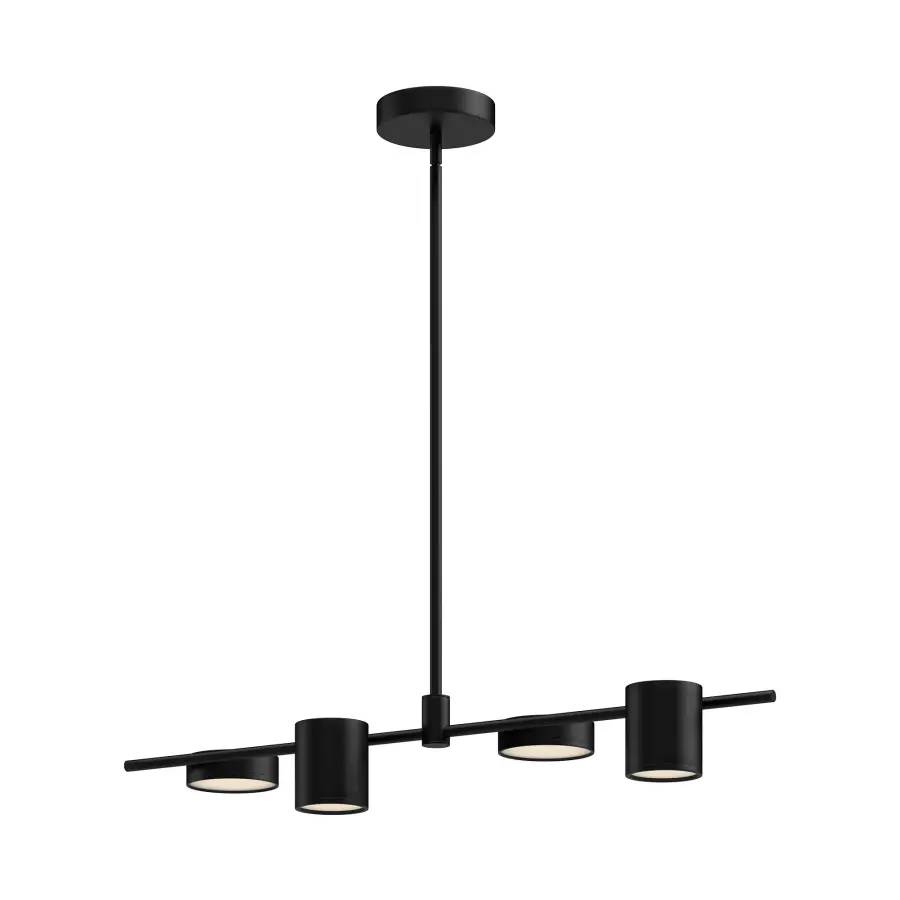 Jayden 40-Inch Linear Pendant in Matte Black with Brushed Gold - Image 7