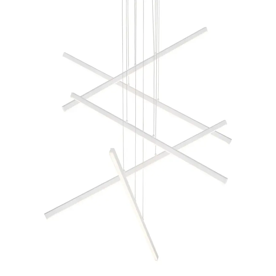 Vega 5 Head Multi Pendant in Brushed Gold - Image 10