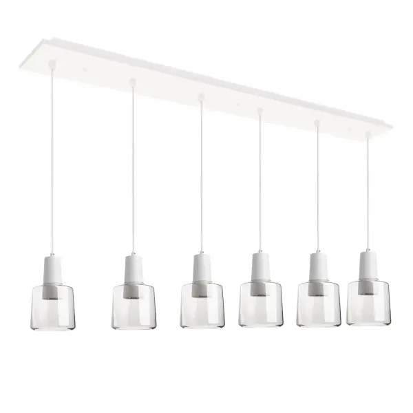 Samson 6-Light Multi Pendant in Black with Smoked Glass - Image 6