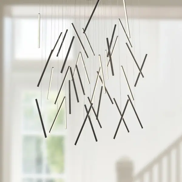 Chute 50-Inch Multi Pendant in Matte Black - Image 5