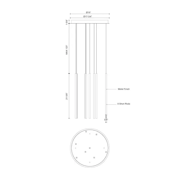 Chute 8 Head Multi Pendant - Image 8