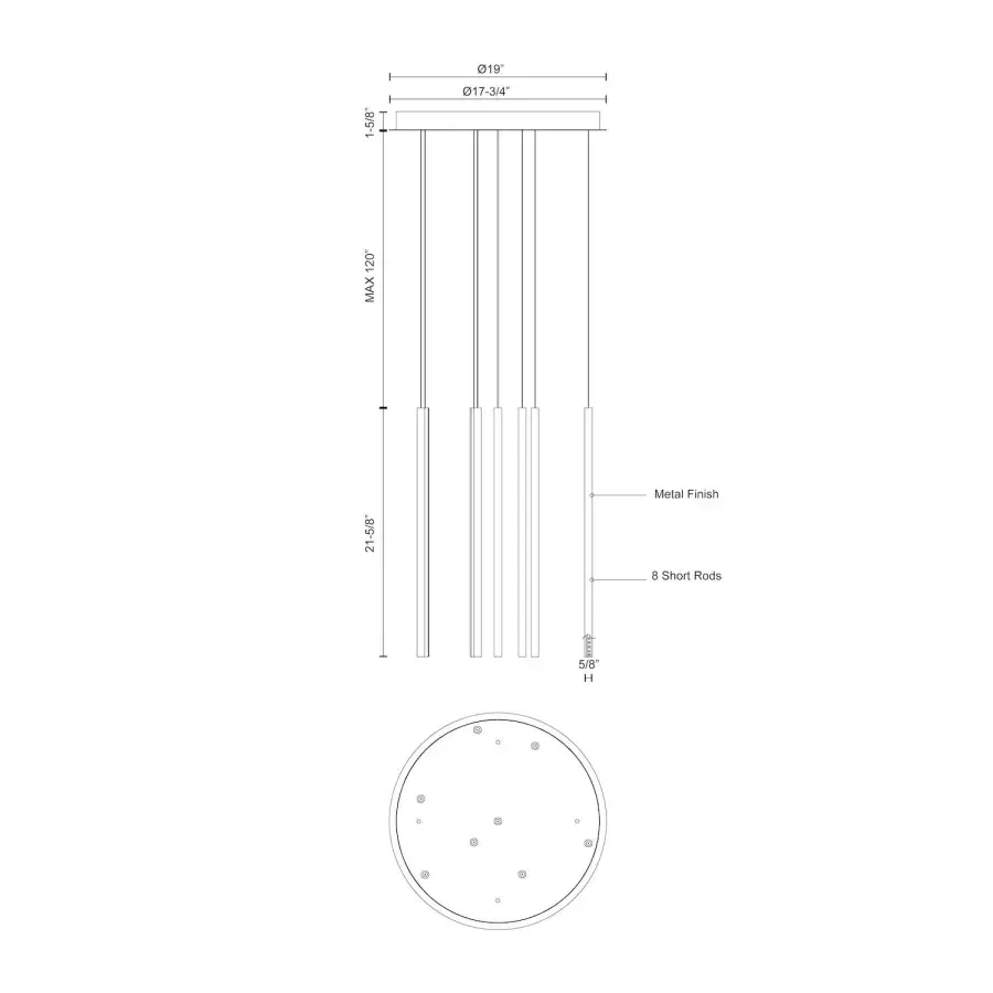 Chute 8 Head Multi Pendant - Image 8