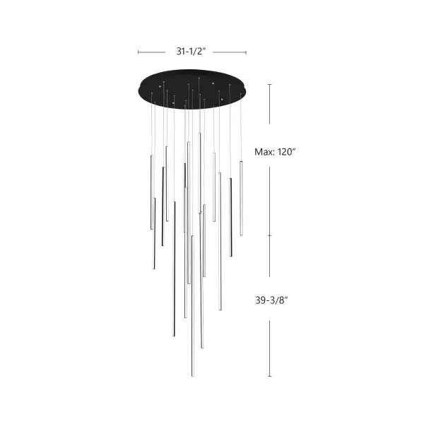 Chute 16 Head Multi Pendant - Image 9