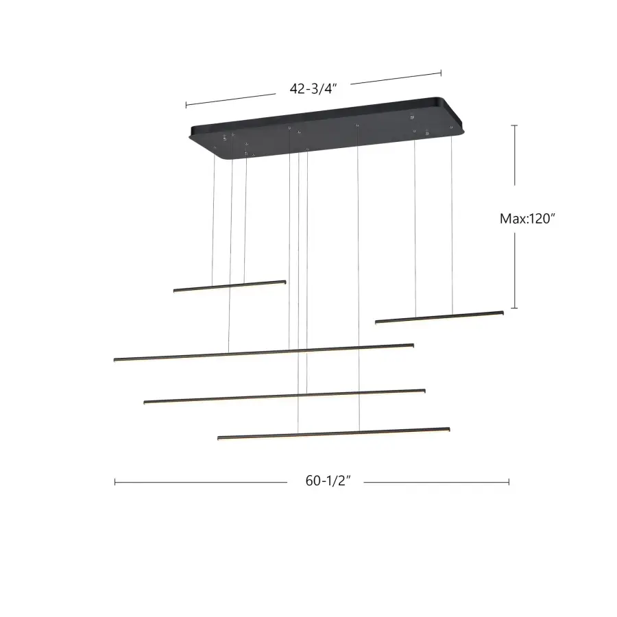 Chute Motion 60-Inch Multi Pendant - Image 9