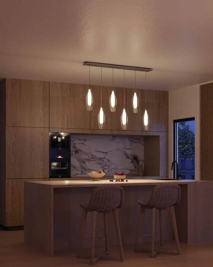 Victoria 6-Light Multi Pendant in Chrome - Image 4