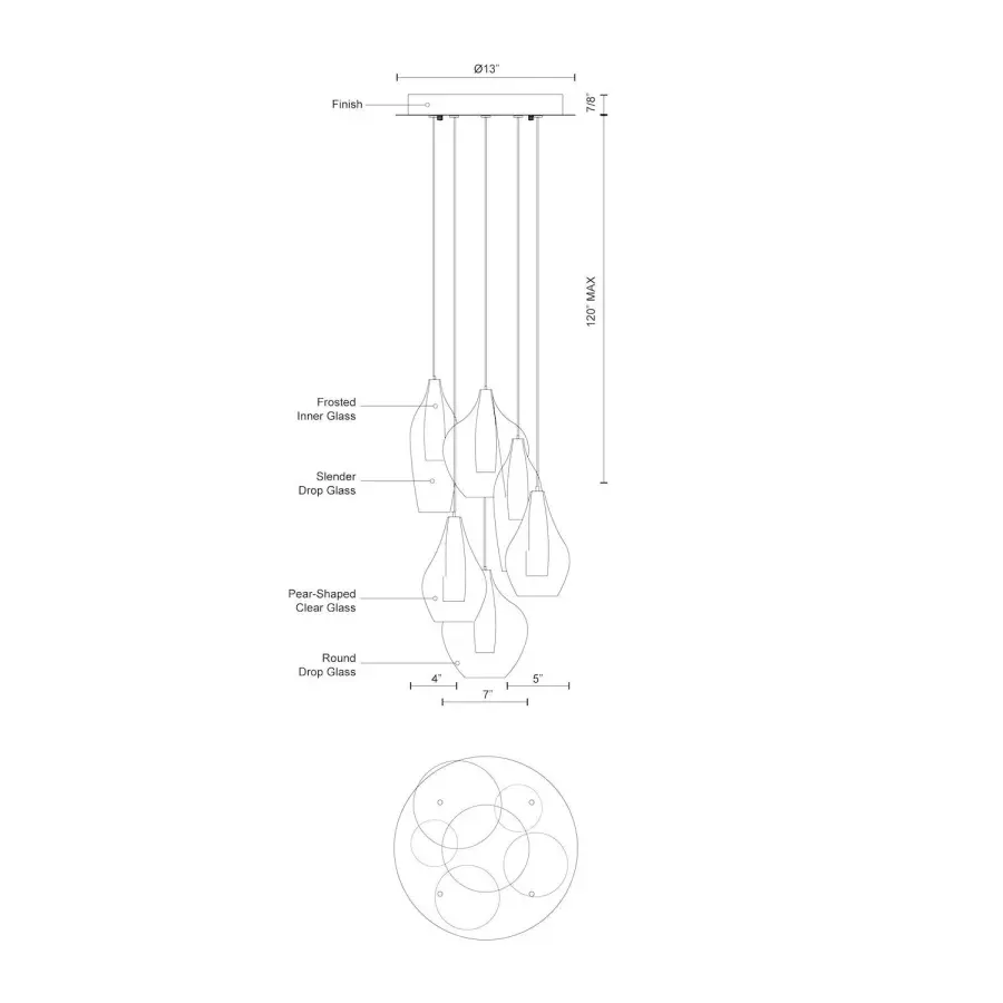 Victoria 6-Light Multi Pendant - Image 3