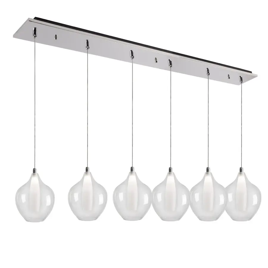 Victoria 7-Inch 6-Light Multi Pendant in Chrome - Image 1