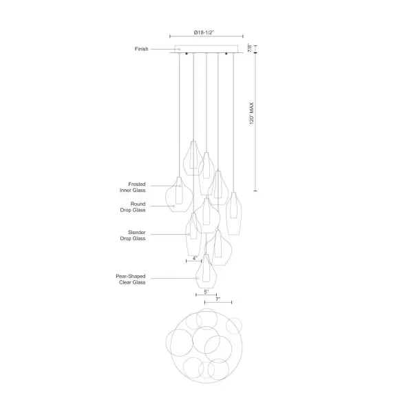 Victoria 9-Light Multi Pendant - Image 6