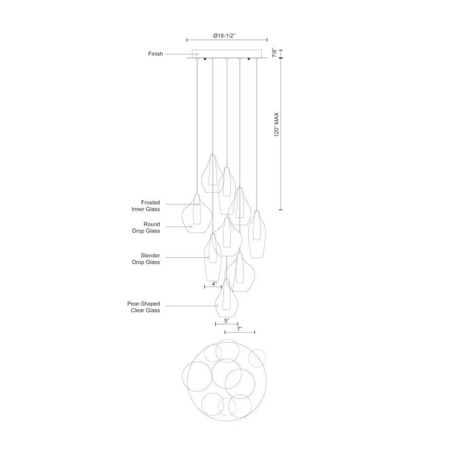 Victoria 9-Light Multi Pendant - Image 6