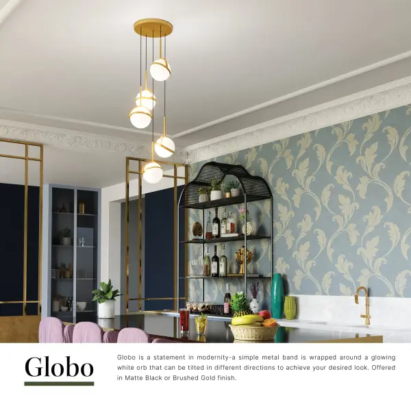 Globo 5-Light Multi Pendant in Matte Black - Image 6