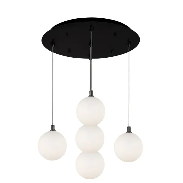 Bolla 5-Light Multi Pendant in Brushed Gold with Opal Glass - Image 11